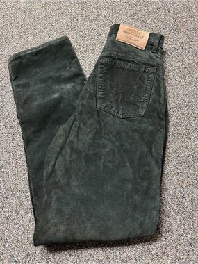 NWT Vintage Made in Canada 100% Leather Black Suede Pants *Machine Washable*